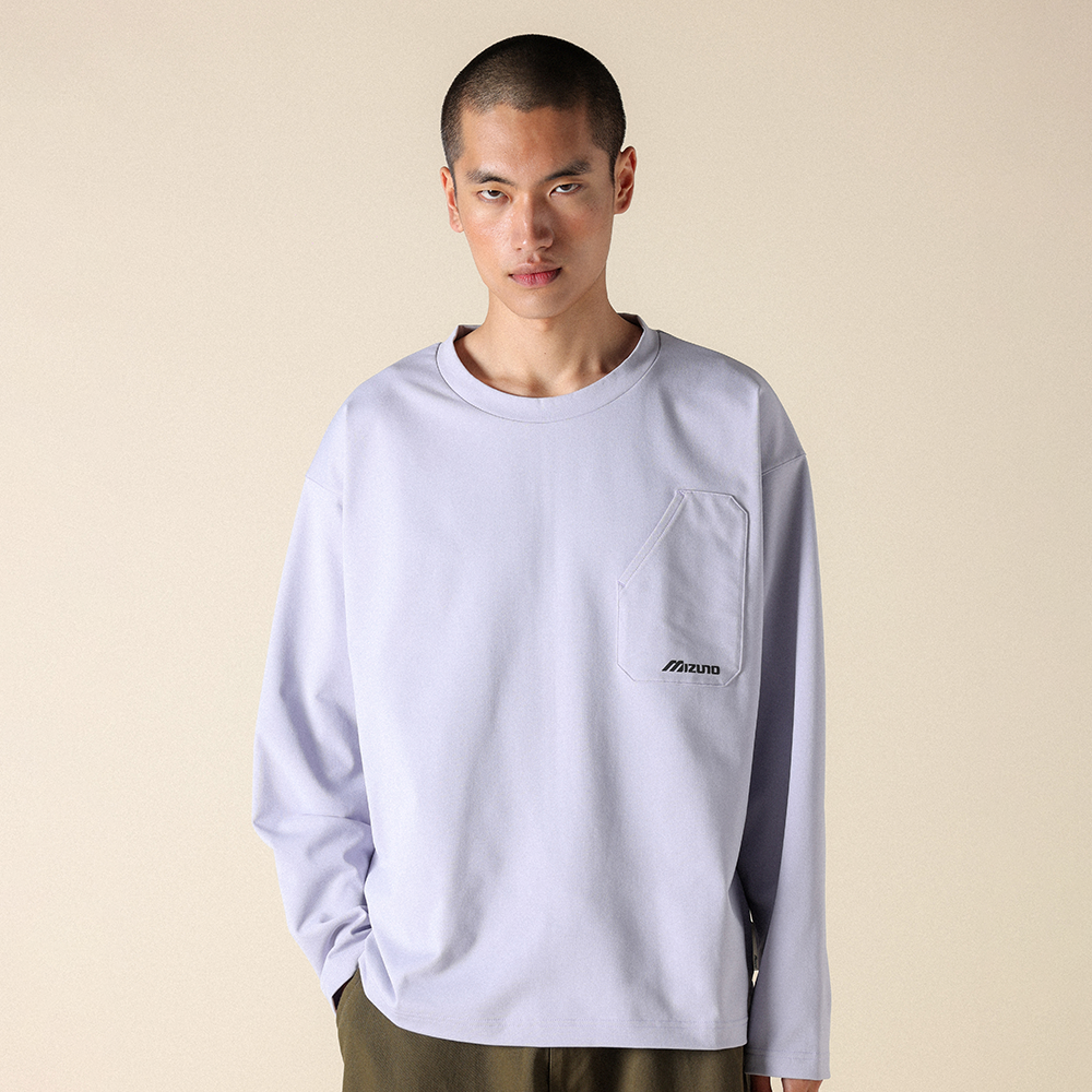 Mizuno Heavy Long Sleeve T Shirt Chaussures sportstyle Thistle FemmeHommee TailleL